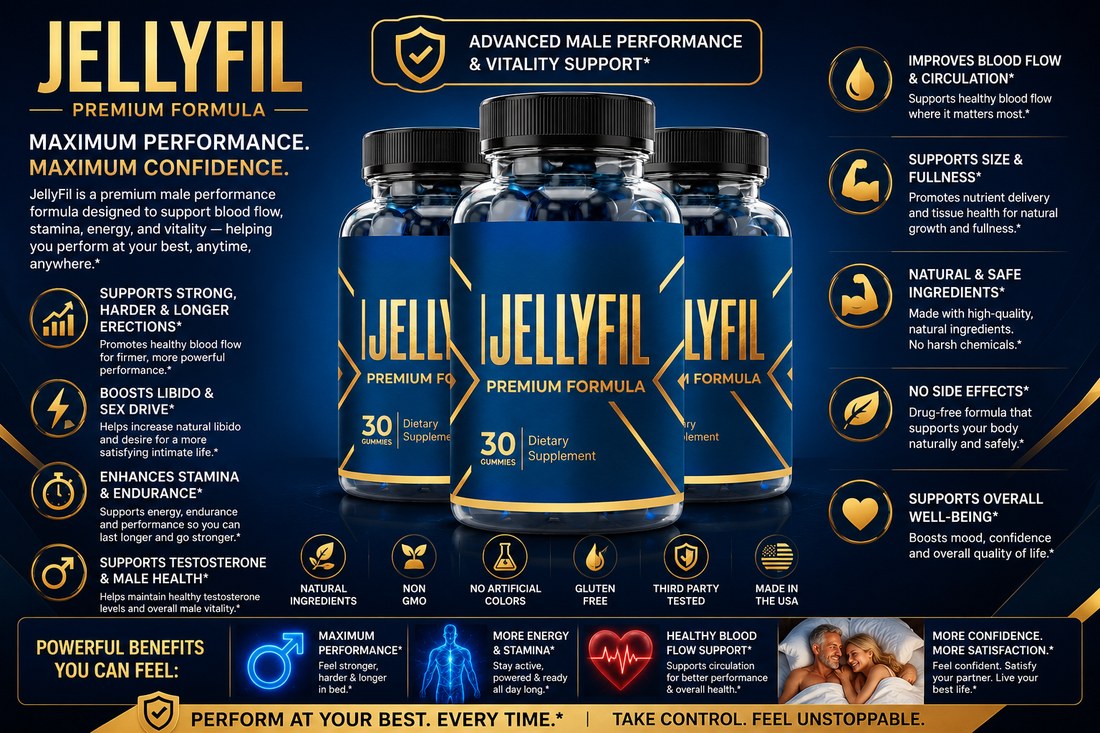 JellyFil Benefits — Maximum Performance, Harder Erections, Boosts Libido, Stamina, Testosterone, Blood Flow